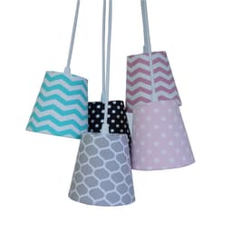 Lustre Pendente Cacho Mix Chevron Multicolorido