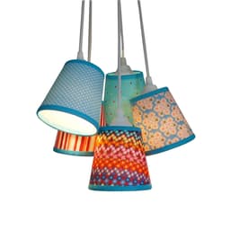Lustre Pendente Cacho Mix Estampa Turquesa