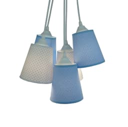 Lustre Pendente Candy Arabescos Azul e Branco