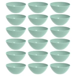 12 Tigelas Pequena Crippa Travessa Redonda 2,3L Servir Salada Sobremesa Verde Menta