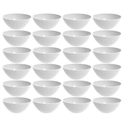 24 Tigelas Pequenas Brancas 2,3L Crippa Restaurante Buffet Salada Sobremesa Doces