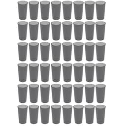 48 Copos Alto Crippa 500ml Plástico Fumê Escolar Refeitório Lanche Restaurante