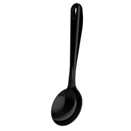 Concha de Nylon 32cm Preto Kitch Crippa Colher para Cozinha Feijão Molho Sopa