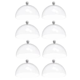 Conjunto 8 Cúpulas 25cm Brancas Porta Bolo Tortas Doces Padaria Café Bubble Crippa