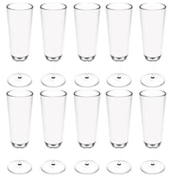 Jogo 12 Taças para Champanhe Espumante em Plástico Transparente Festas Crippa