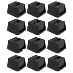 Kit 12 Porta Guardanapos de Mesa Preto Quadrado Restaurante Lancheria Bar Crippa