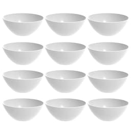 Kit 12 Tigelas Pequenas Brancas Crippa Travessa Restaurante Buffet Salada Sobremesa