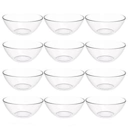 Kit 12 Tigelas Pequenas Transparentes Crippa Travessa Restaurante Buffet Salada Sobremesa