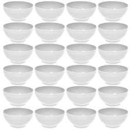 Kit 24 Tigelas Grandes Branco Crippa Travessas Servir 3,1L Restaurante Salada Sobremesa