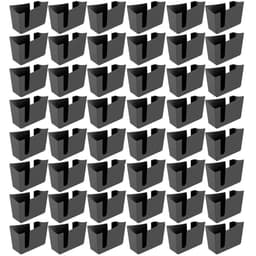 Kit 48 Suportes Porta Guardanapos de Mesa Trio Crippa Preto Lanchonete Restaurante