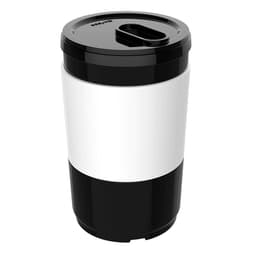 Porta Algodão Cotonete com Tampa Preto Code Crippa Organizador Pia Bancada