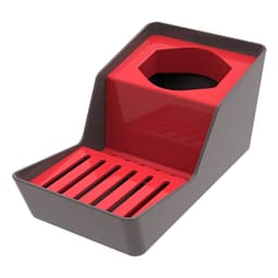 Porta Detergente com Suporte para Sabão e Esponja Vermelho Smart S Crippa Pia