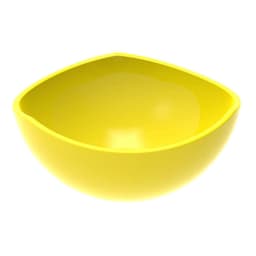 Pote de Sobremesa Doces Avulso 265ml Plástico Amarelo Trio Crippa Tigela Unitária