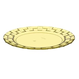 Prato Médio Amarelo Crippa Bandeja para Servir Mesa Posta Porções Aperitivos