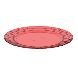 Prato Médio Vermelho Crippa Bandeja para Servir Mesa Posta Porções Aperitivos