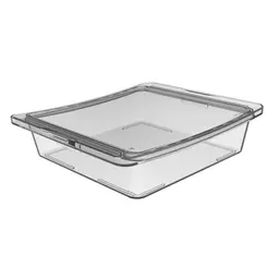 Travessa Quadrada Hermética 1,9L Crippa com Tampa Porta Frios Saladas Frutas Transparente