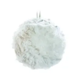 Bola para Arvore Pelúcia Rainbow Branco 6 Cm