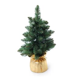 Árvore de Natal Mini Pinheiro Verde e Dourado 45 cm