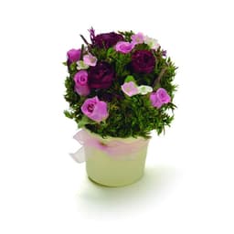 Centro de Mesa Bouquet Vaso Red com Botões de Rosa Rosa Vermelho