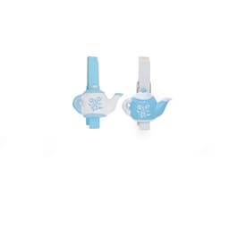 Conjunto 6 Pregadores Com Chaleira Azul Páscoa