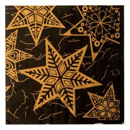 Conjunto com 20 Guardanapos Cromus Preto e Dourado