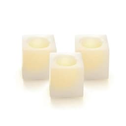 Conjunto com 3 Velas Eletrônicas de LED Cromus Branco 5 cm