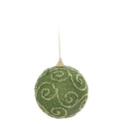 Conjunto com 6 Enfeites de Natal Bola Verde 8 cm