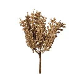 Enfeite de Natal Galho Marrom e Dourado 15 cm