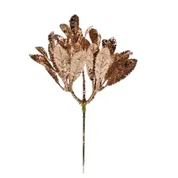 Enfeite de Natal Galho Rosé e Dourado 25 cm