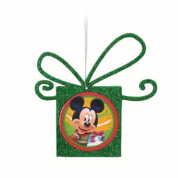 Enfeite para Arvore Disney Presente Mickey Verde - 4 Unidades 11,5 X 11 Cm