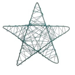 Estrela Decoração Natalina 35x35 Cm Cor Azul Plástico 1 Peça