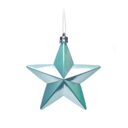 Estrelas Glitter Para Pendurar Árvore de Natal Azul 3 Peças