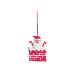 Papai Noel Chaminé Decoração Natal Para Pendurar Árvore 10Cm