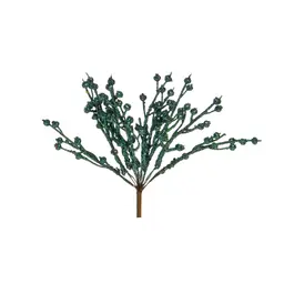 Pick Enfeite Natal Galho E Detalhes Verde 20Cm 1 Unidade