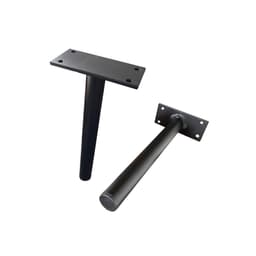 KIT 2 Pés de Metal 18cm Preto Multiuso Para Armário Mesas de Cabeceiras e Camas