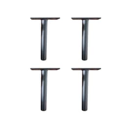 KIT 4 Pés de Metal 10cm Preto Multiuso Para Armário Mesas de Cabeceiras e Camas