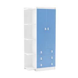 Guarda-Roupa Infantil Enzo 2 Portas 3 Gavetas Branco e Azul