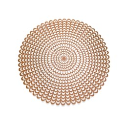 Jogo Americano Redondo de Plástico Camadas Rosê 38 Cm - D'Rossi