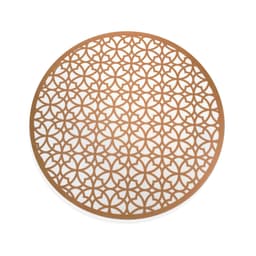 Jogo Americano Redondo de Plástico Circulos Rosê 38 Cm - D'Rossi