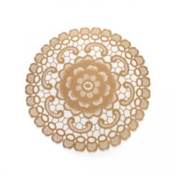 Jogo Americano Redondo de Plástico Flor Dourado 38 cm - D'Rossi