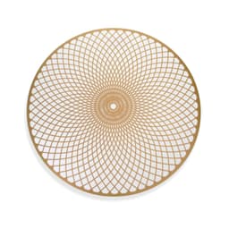 Jogo Americano Redondo de Plástico Mandala Dourado 38 cm - D'Rossi