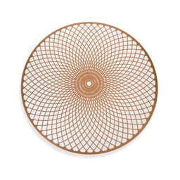 Jogo Americano Redondo de Plástico Mandala Rosê 38 cm - D'Rossi