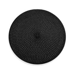 Jogo Americano Redondo de Plástico Preto 38 cm - D'Rossi