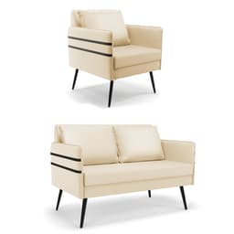 Kit 01 Namoradeira 02 Lugares e 01 Poltrona Mari Corino Pés Palito de Ferro - D'Rossi