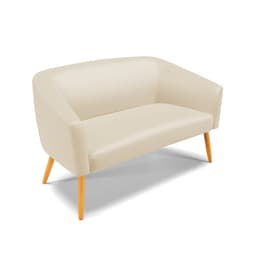 Namoradeira 02 Lugares Stella Corino Pés Palito Castanho - D'Rossi