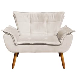 Namoradeira Opala Suede Bege Pés Palito Castanho D'Rossi