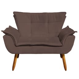 Namoradeira Opala Suede Marrom Pés Palito Castanho D'Rossi