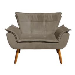 Namoradeira Opala Suede Marrom Rato Pés Palito D'Rossi