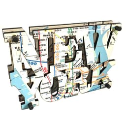 Placa de Mesa Decorativa Dupla Face "New York Mapa Metro" D'Rossi