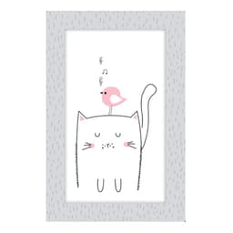 Quadro Placa Decorativa Infantil Gato D'Rossi